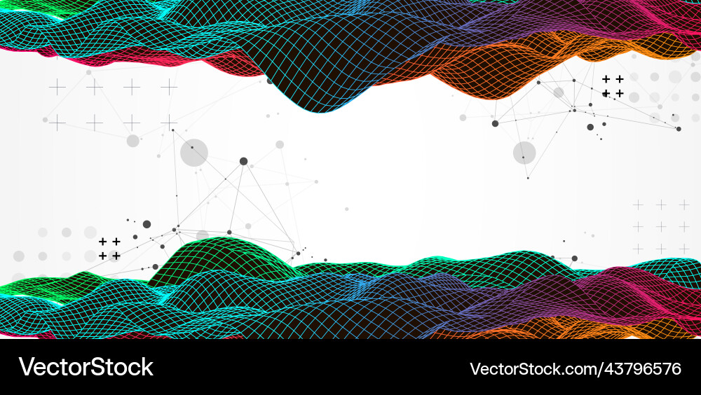 Abstract wave is made in a frame style Abstract wave is made in a frame style vector image