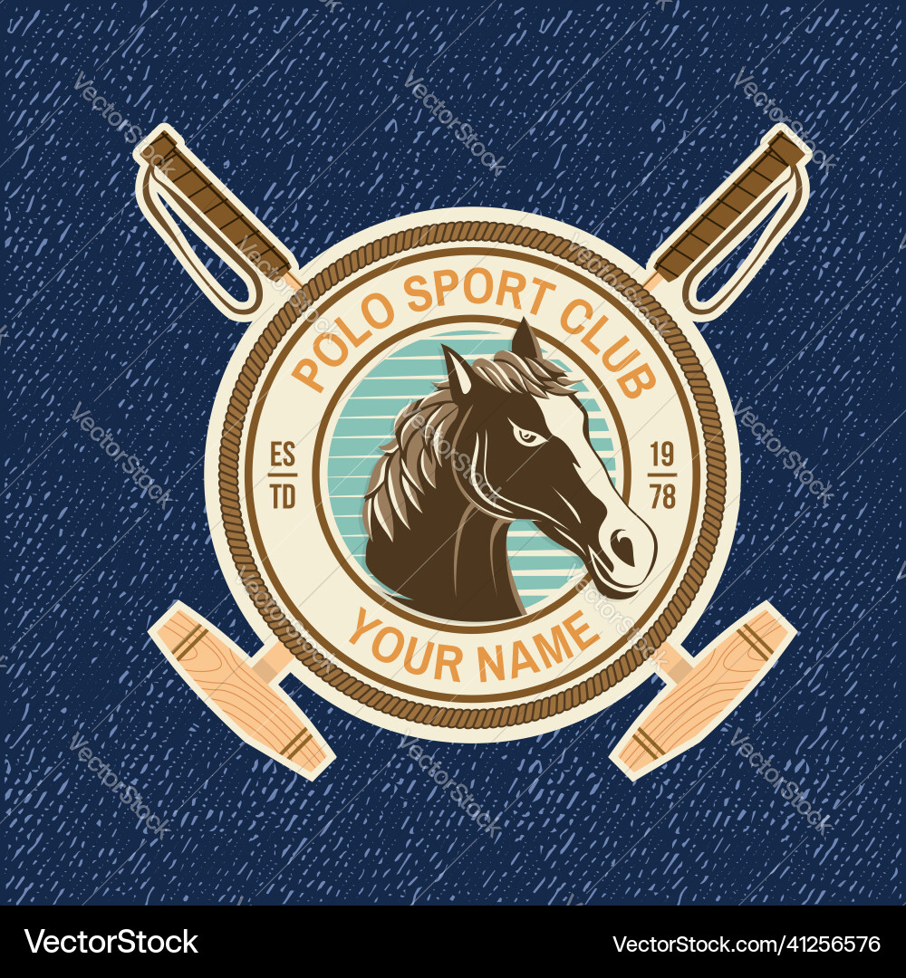 Polo Club Sport Badge Patch Emblem Logo Polo Club Sport Badge Patch Emblem Logo vektorbild
