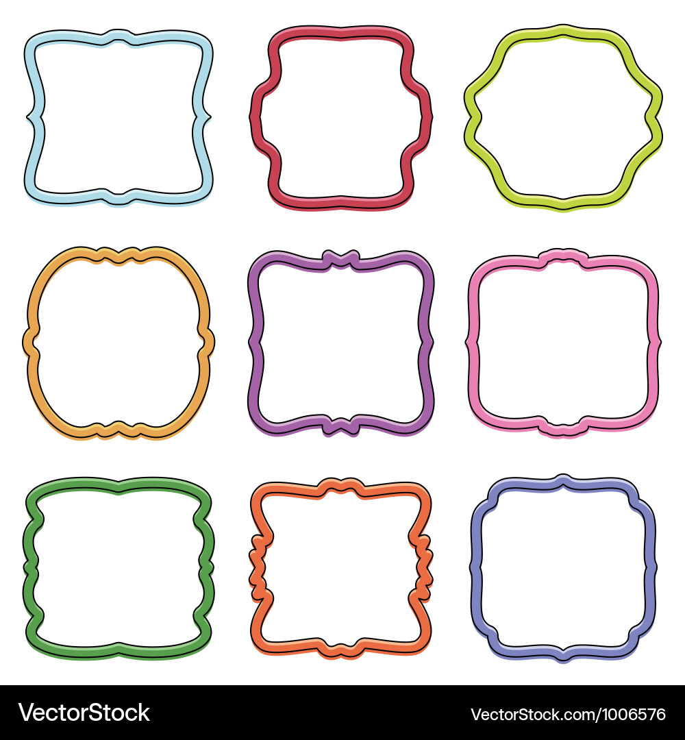 Retro Frames Collection vector image