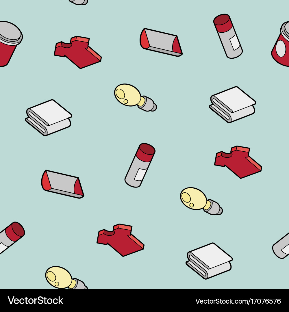 Silkskreen color outline isometric pattern Vector Image