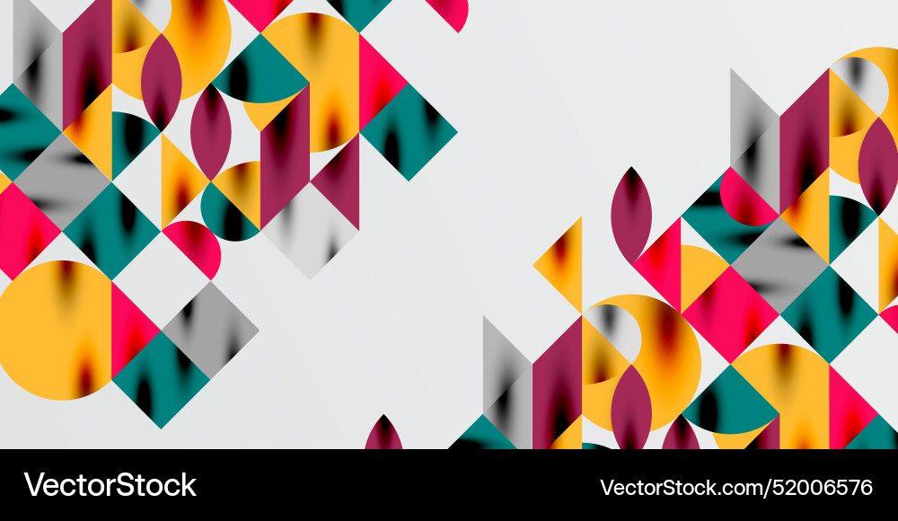 Triangles round and circles techno art Vector Image