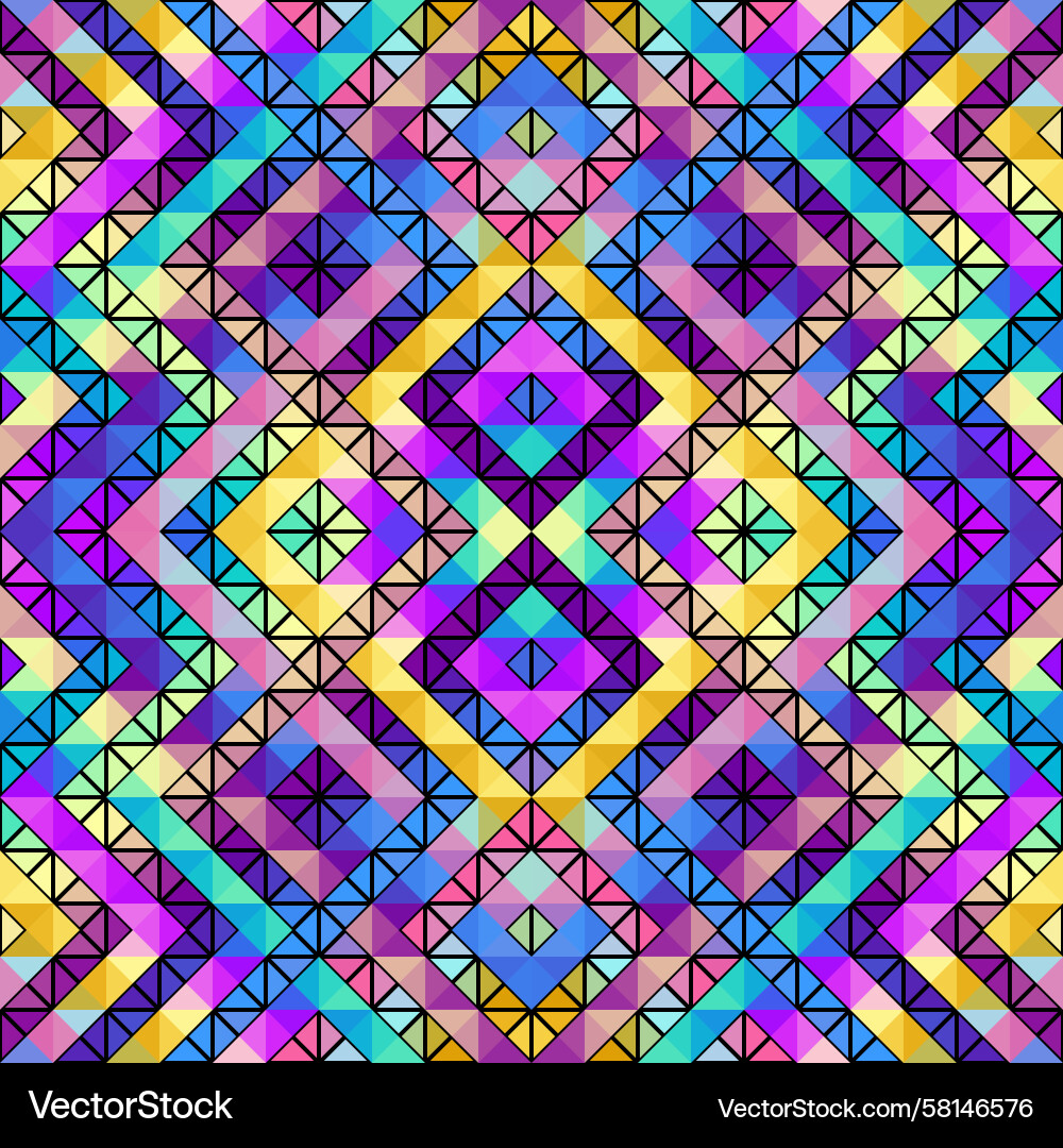 Triangular Aztec Pattern Vector Image