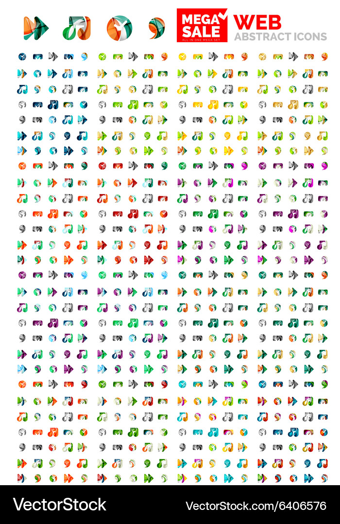 Web Concepts Icon Set - Time & Communication Vector Image