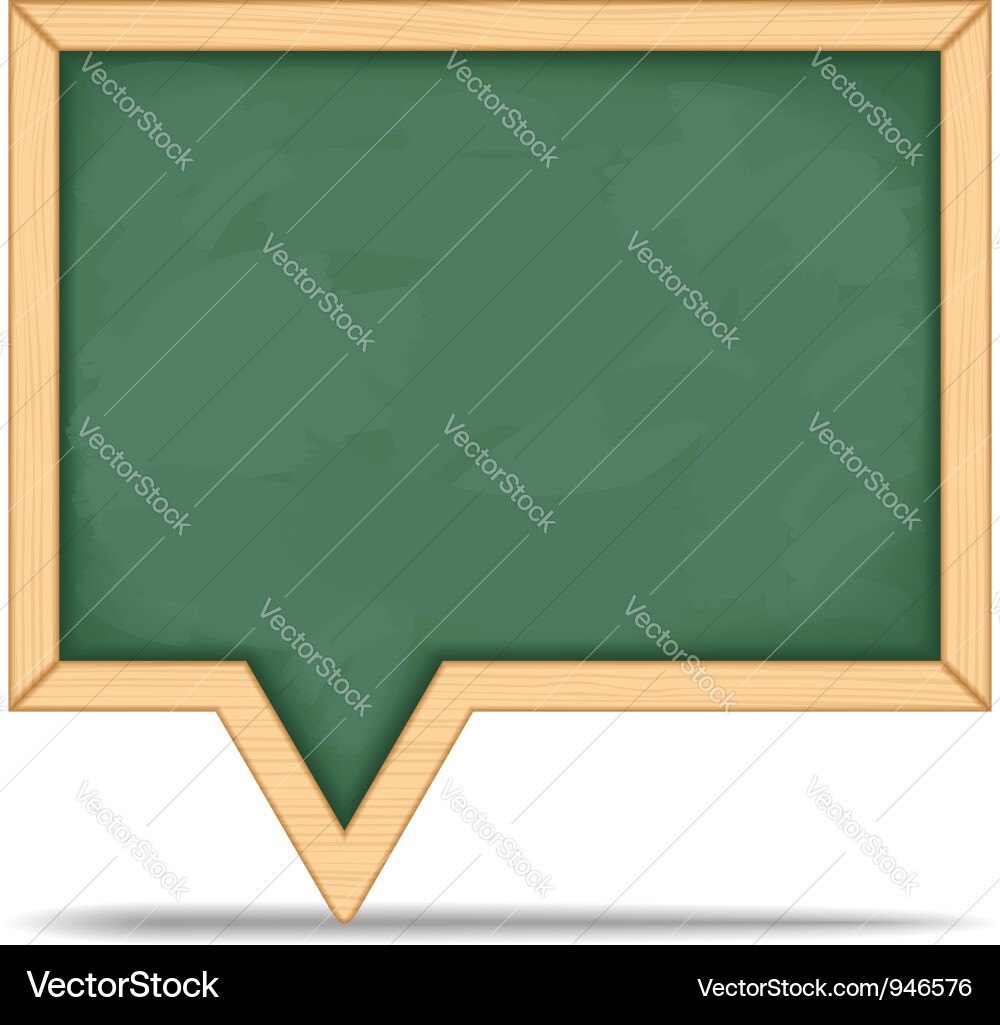 Wooden Blackboard with Chalk Vector Image