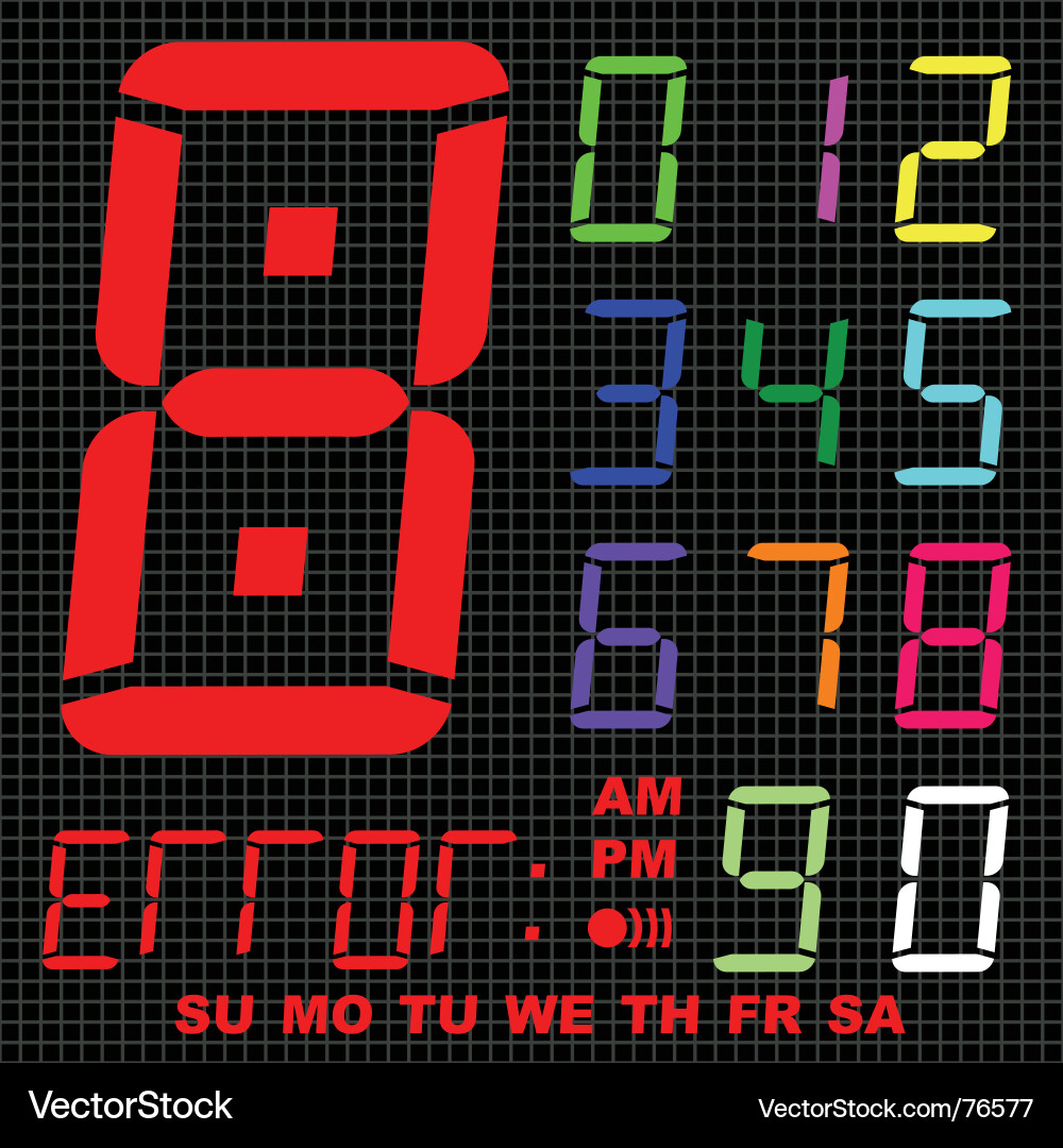 Digital clock vector image
