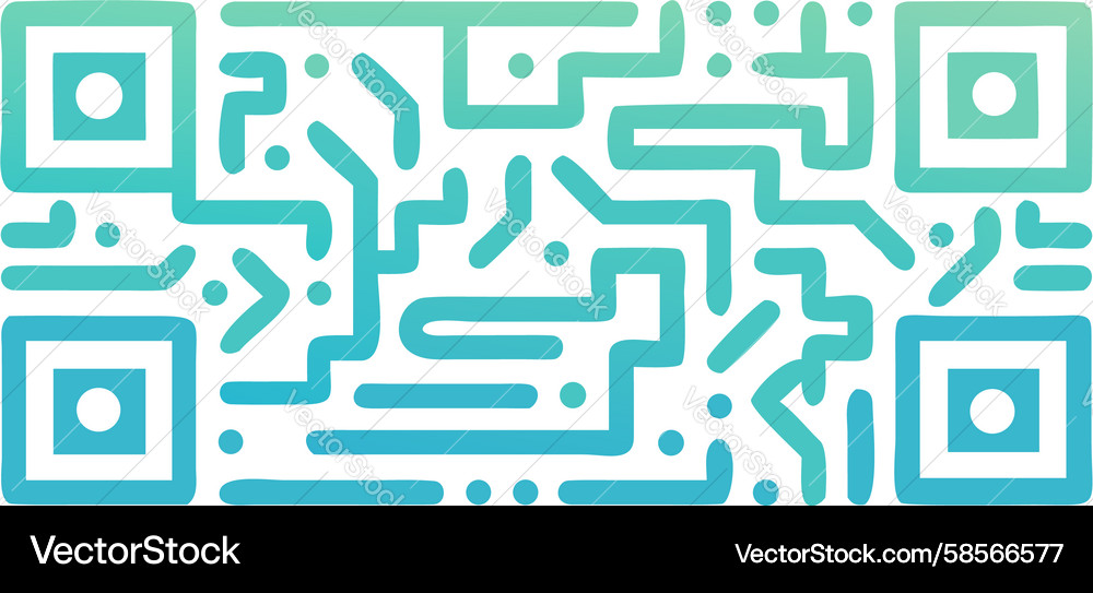 Dynamic QR Circuit Code Vector Image