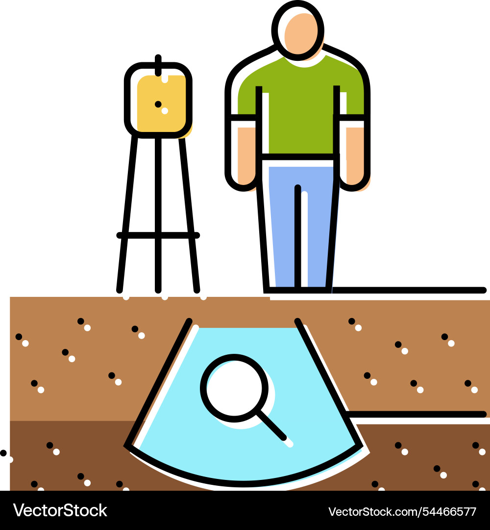 Geotechnical study mining color icon Vector Image
