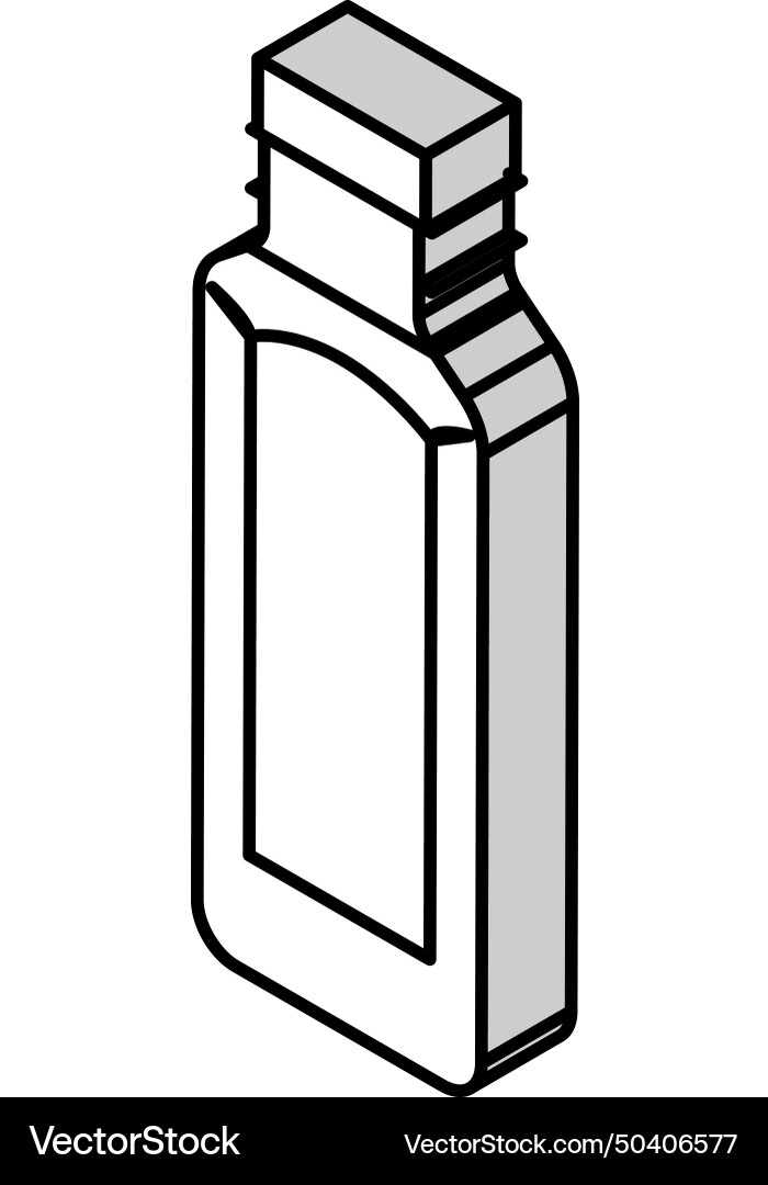 Juice plastic bottle isometric icon Juice plastic bottle isometric icon vector image