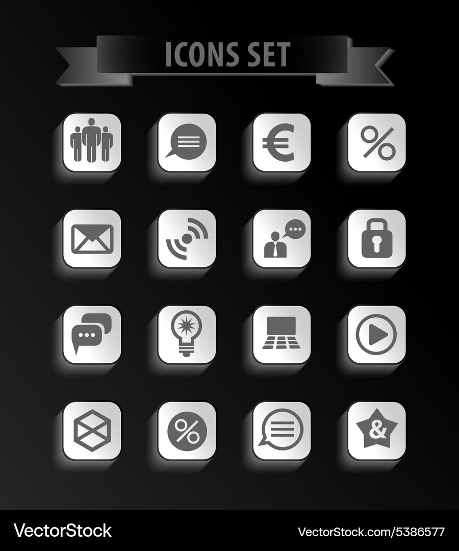 Set of web icons Vector Image