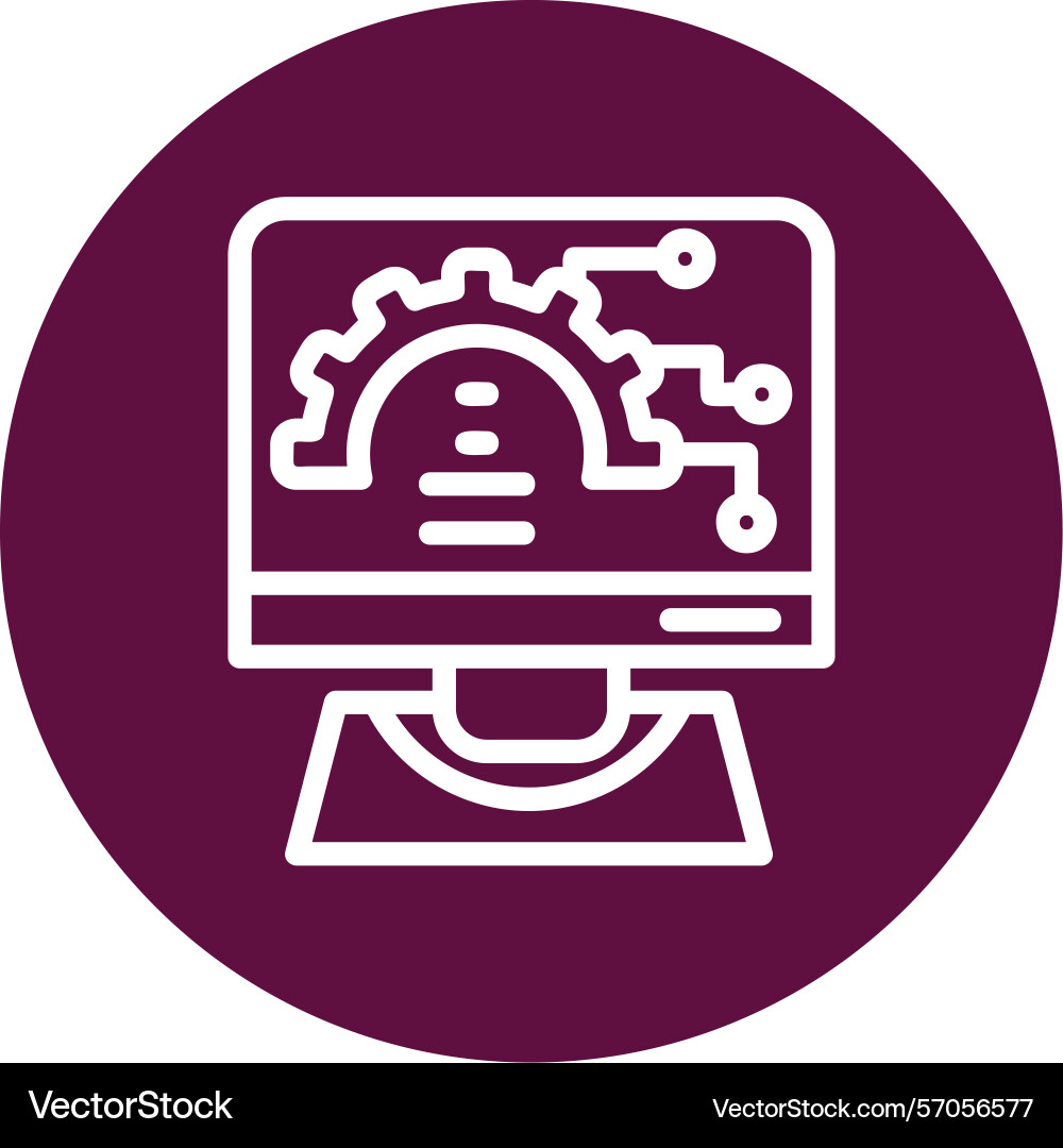 System line circle style icon design Vector Image