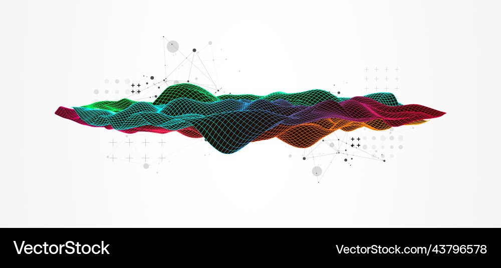 Abstract wave is made in a frame style Abstract wave is made in a frame style Vector Image
