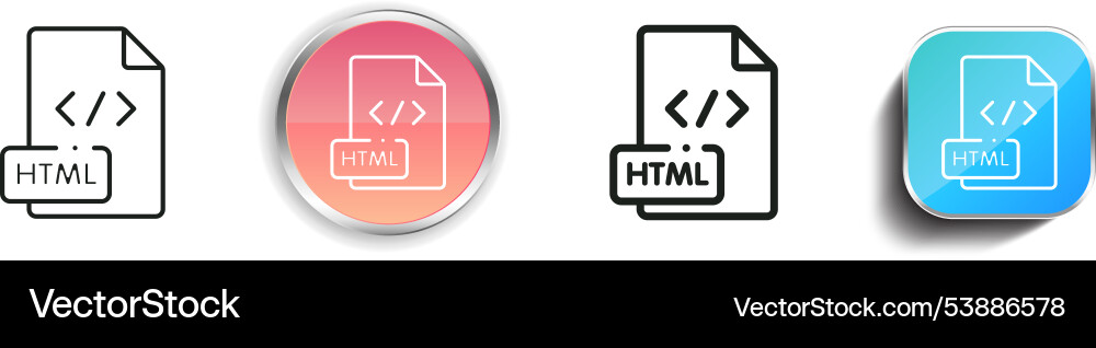 File icon thin linear regular and button style vector image