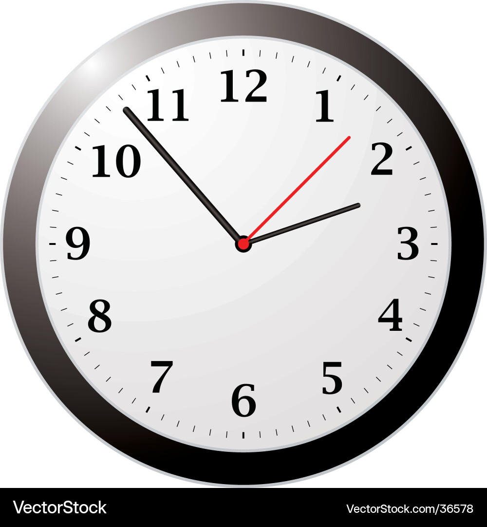 Modern Office Clock Vector Image