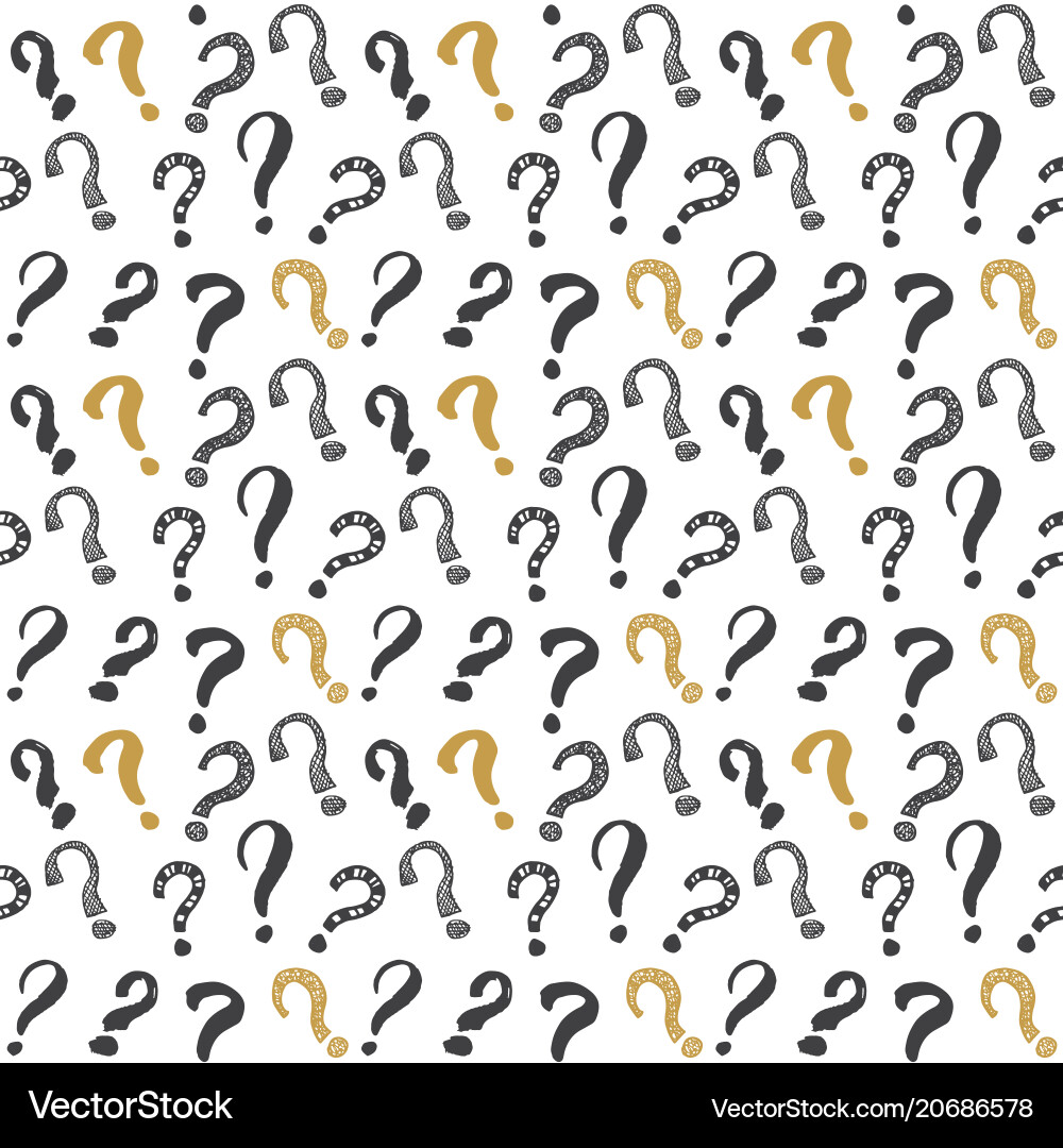 Questions marks seamless pattern hand drawn Questions marks seamless pattern hand drawn vector image