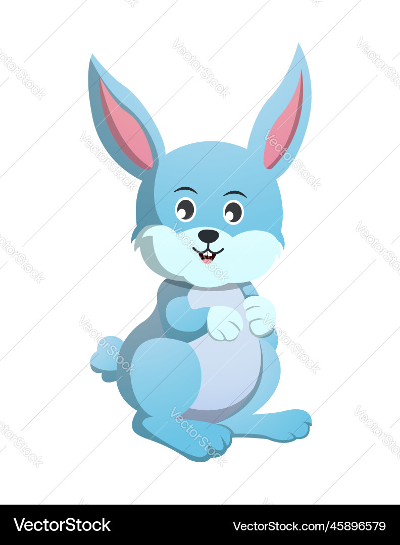 Antarctica rabbit cartoon character Royalty Free Vector