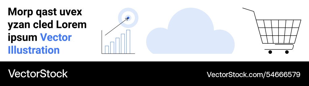 Business data analysis cloud computing Business data analysis cloud computing vector image