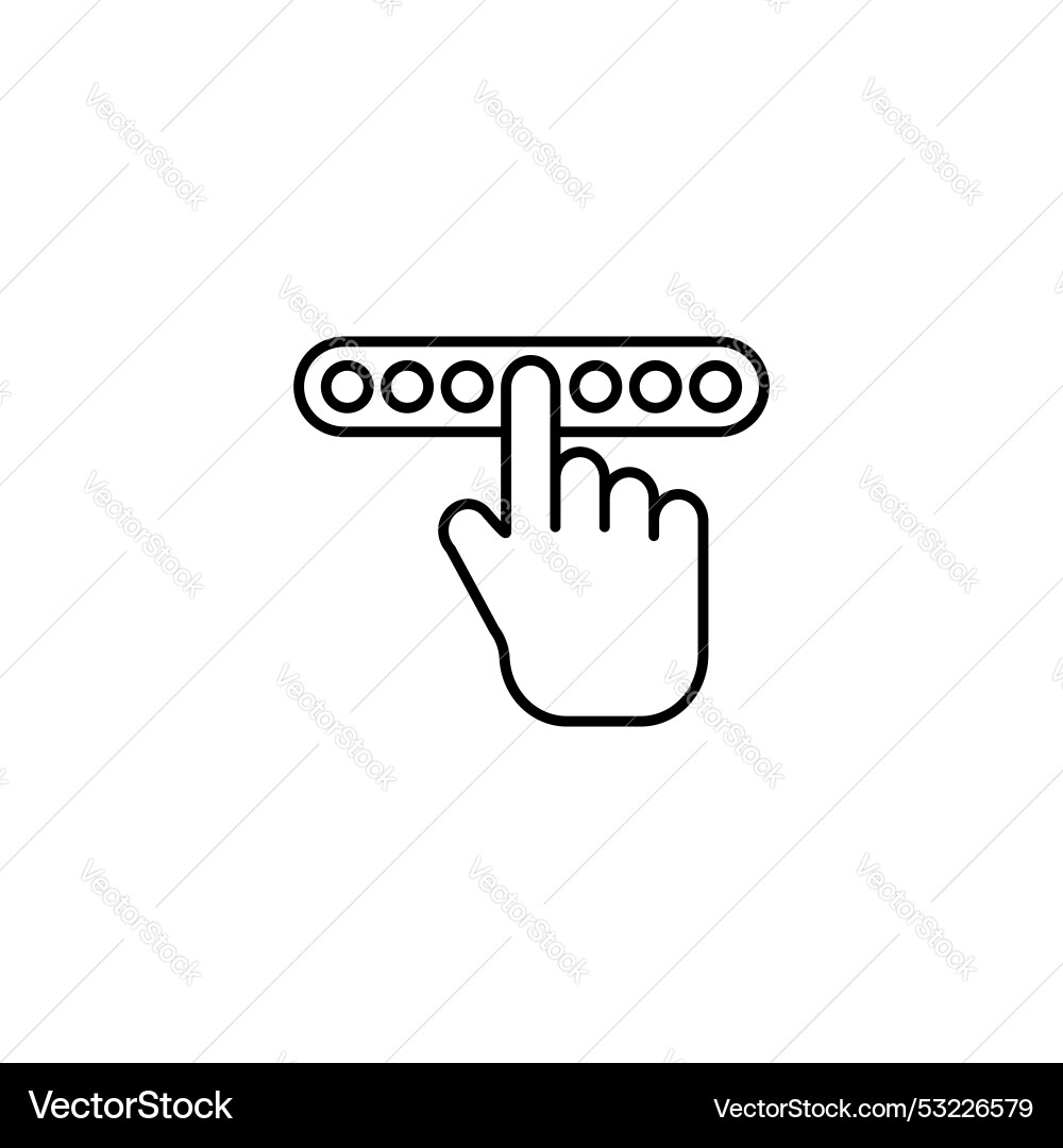 Code lock icon set security keypad entry symbol vector image