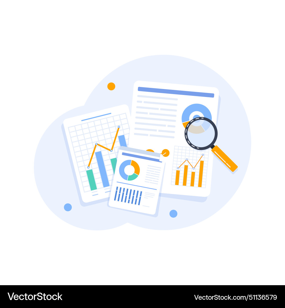 Digital analytics big data analysis sc Vector Image