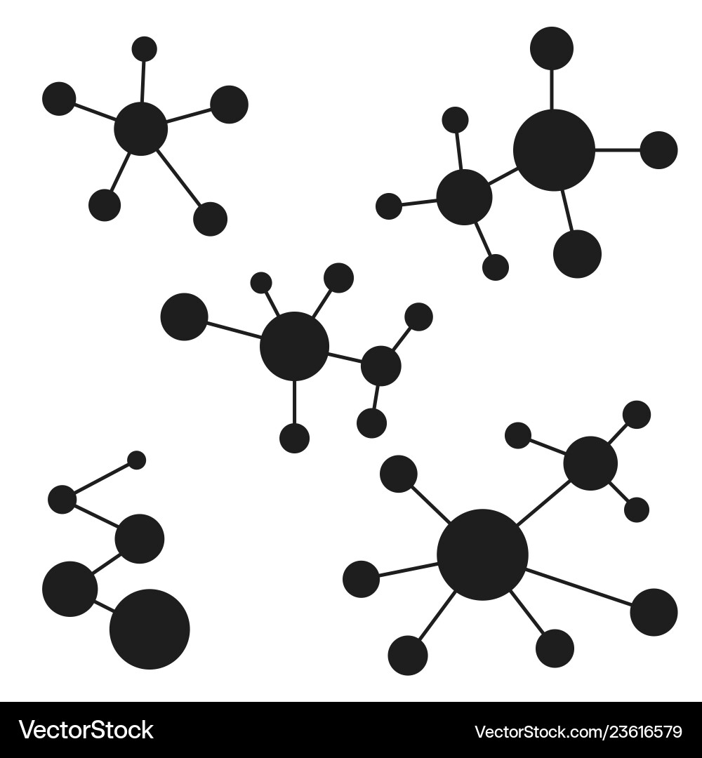 Icon logo molecules atomic structure matter Icon logo molecules atomic structure matter vector image