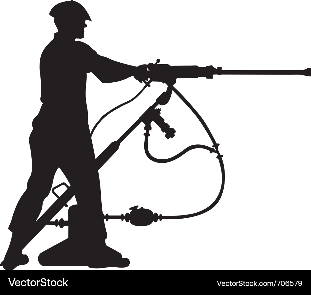 Jack-Leg Drill Operator Vector Image