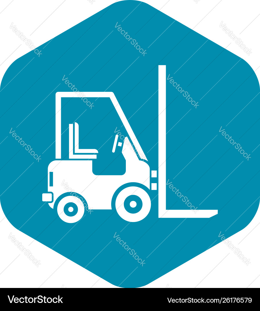 Stacker loader icon simple style Vector Image