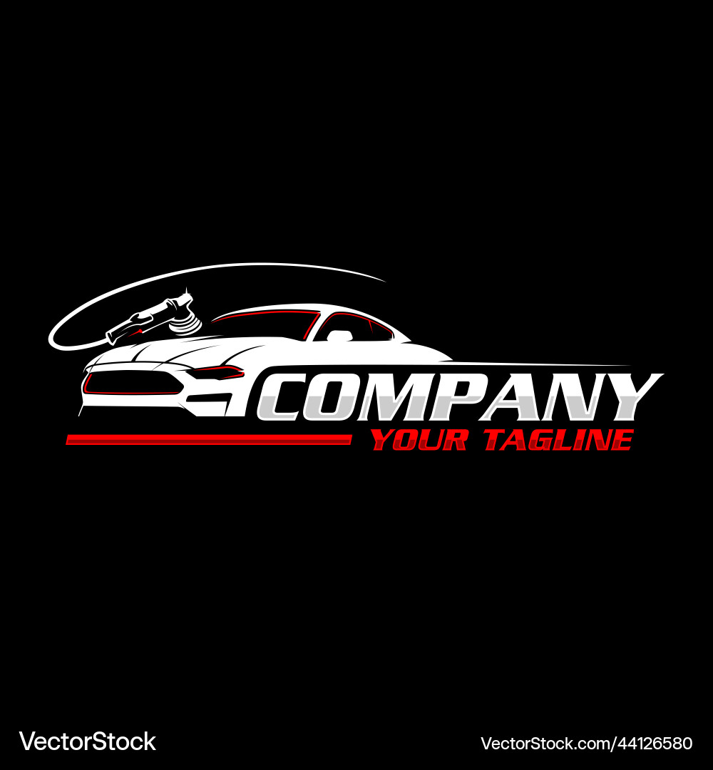 Car Wash & Detailing Logo Vector Image