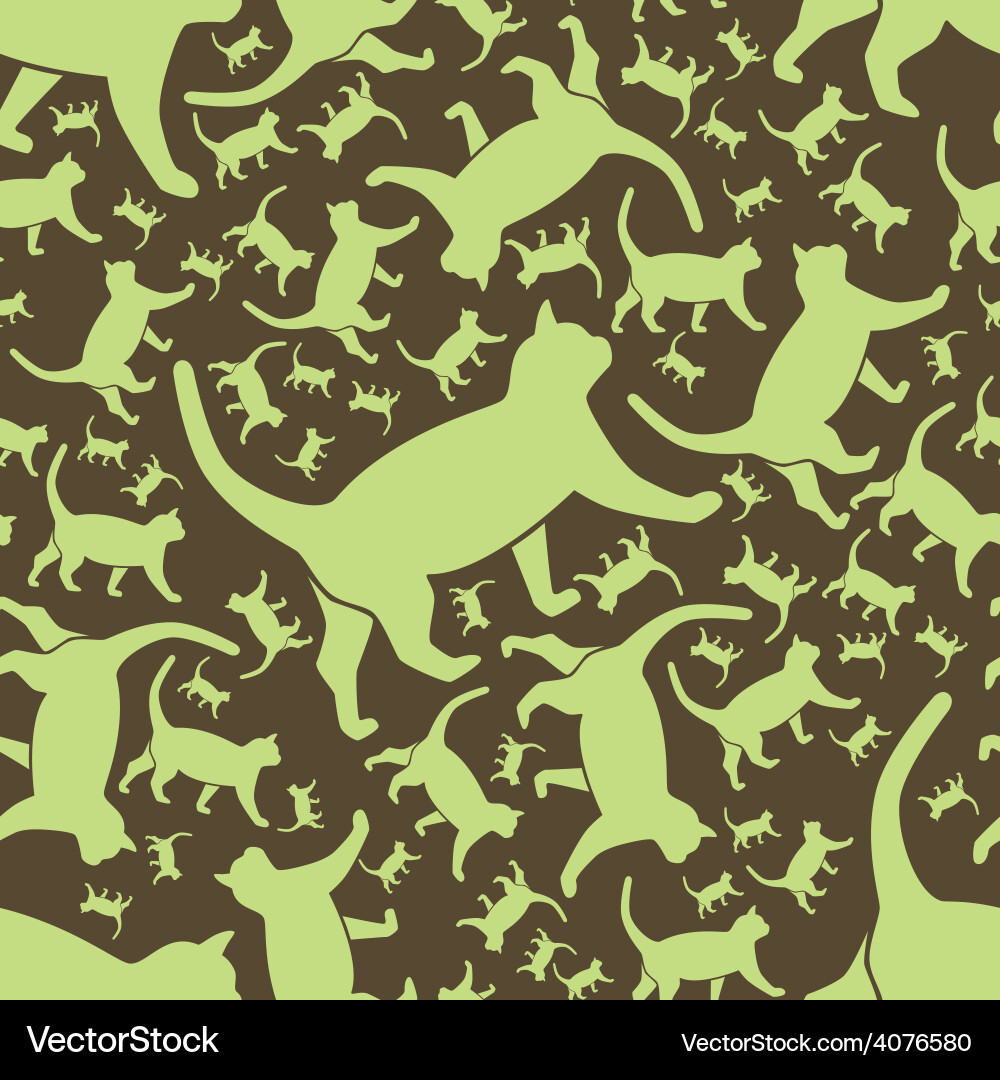 Cat seamless pattern Vector Image
