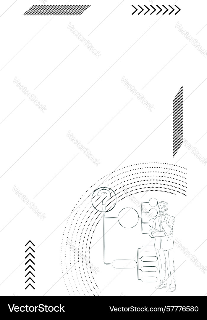 Decision tree diagram sketch vertical template Decision tree diagram sketch vertical template Vector Image