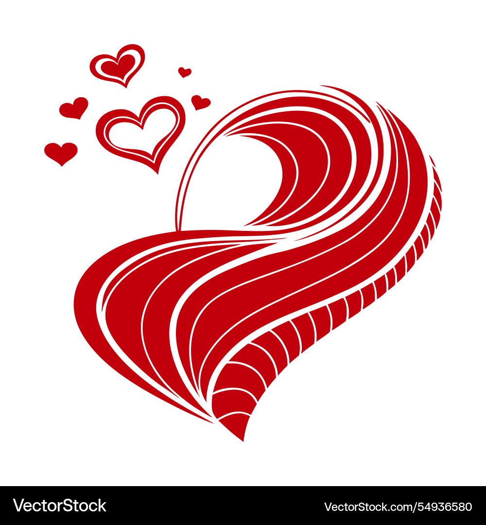Dynamic flowing lines creating heart patterns Dynamic flowing lines creating heart patterns vector image