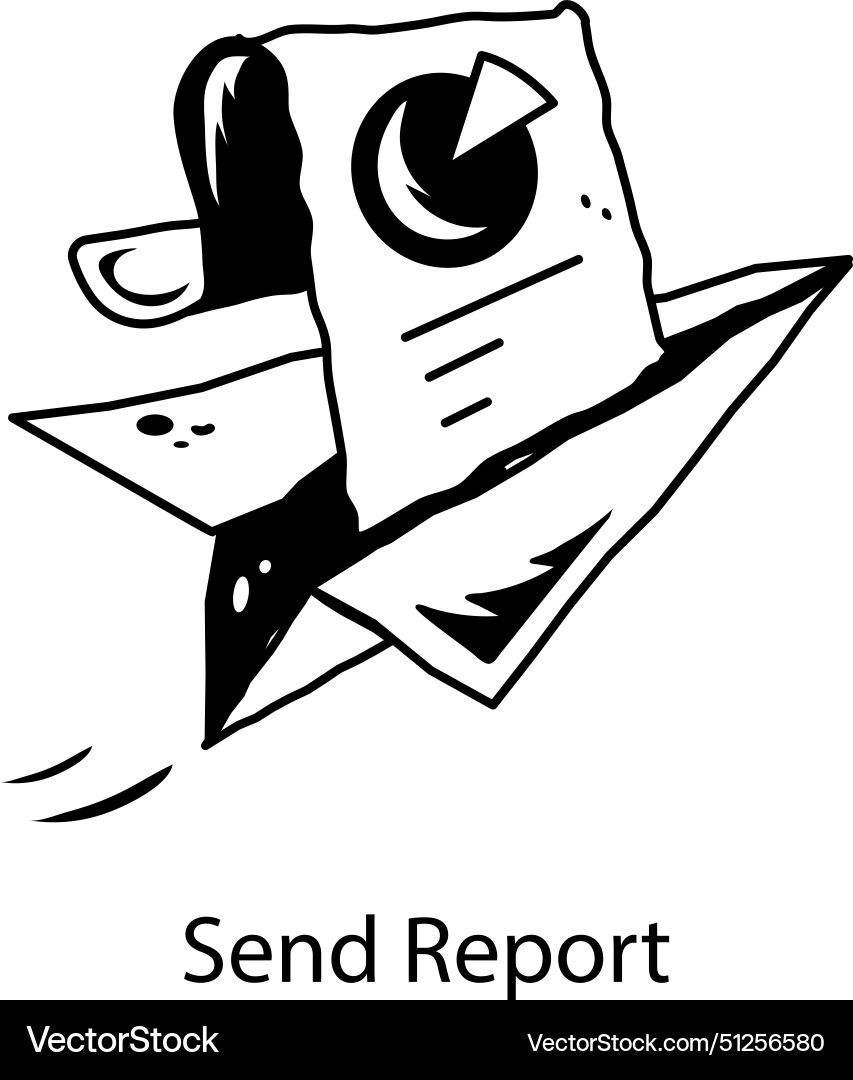Send report Royalty Free Vector Image - VectorStock