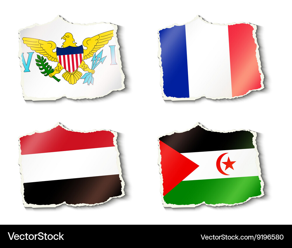 Set of flags Vector Image