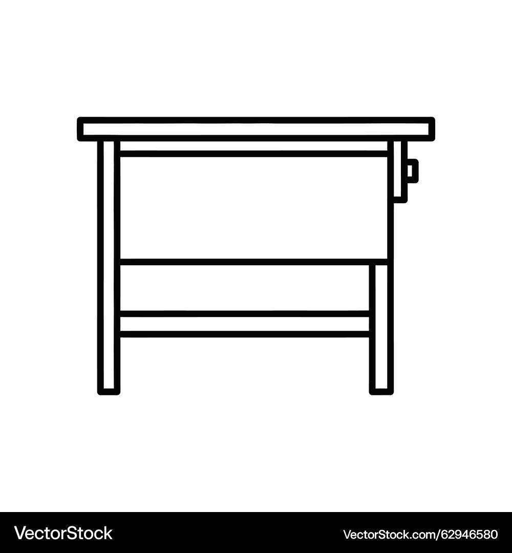 Simple Workbench Line Art – Royalty-Free Vector | VectorStock