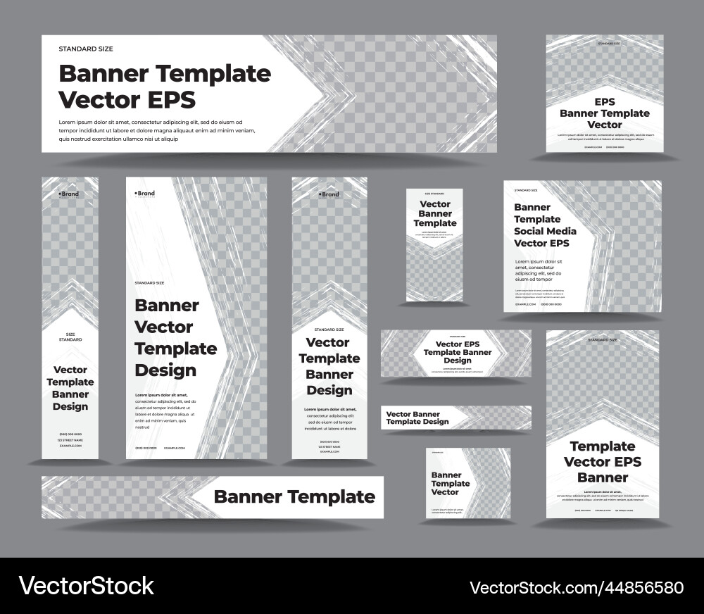 Web Banners with Photo Spaces Vector Image