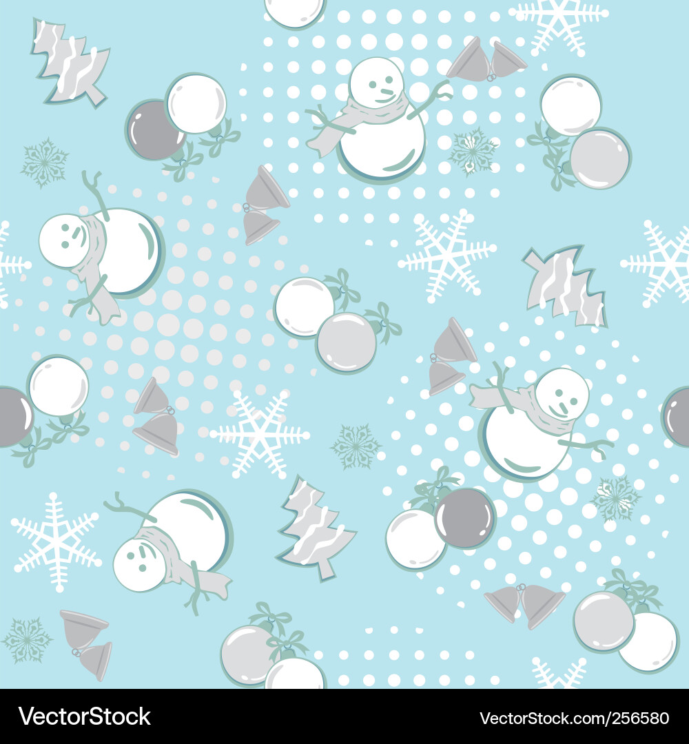 Winter Snowflake Pattern vector image