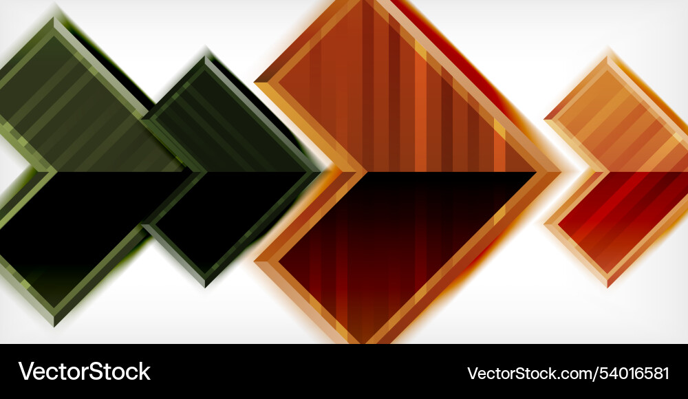 Arrow symbols created with 3d effects and line Arrow symbols created with 3d effects and line Vector Image
