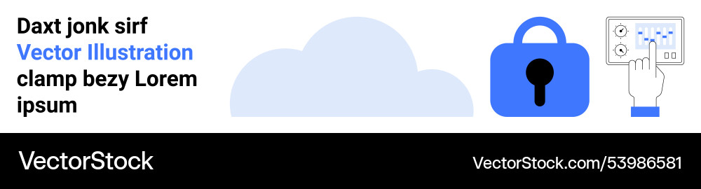 Cloud storage security with user interface Cloud storage security with user interface vector image