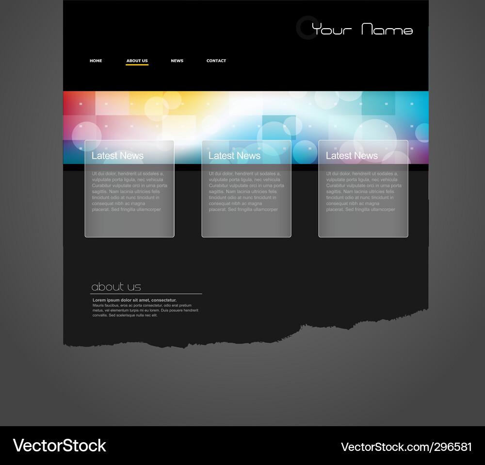 Colorful Website Background with Circles Vector Image