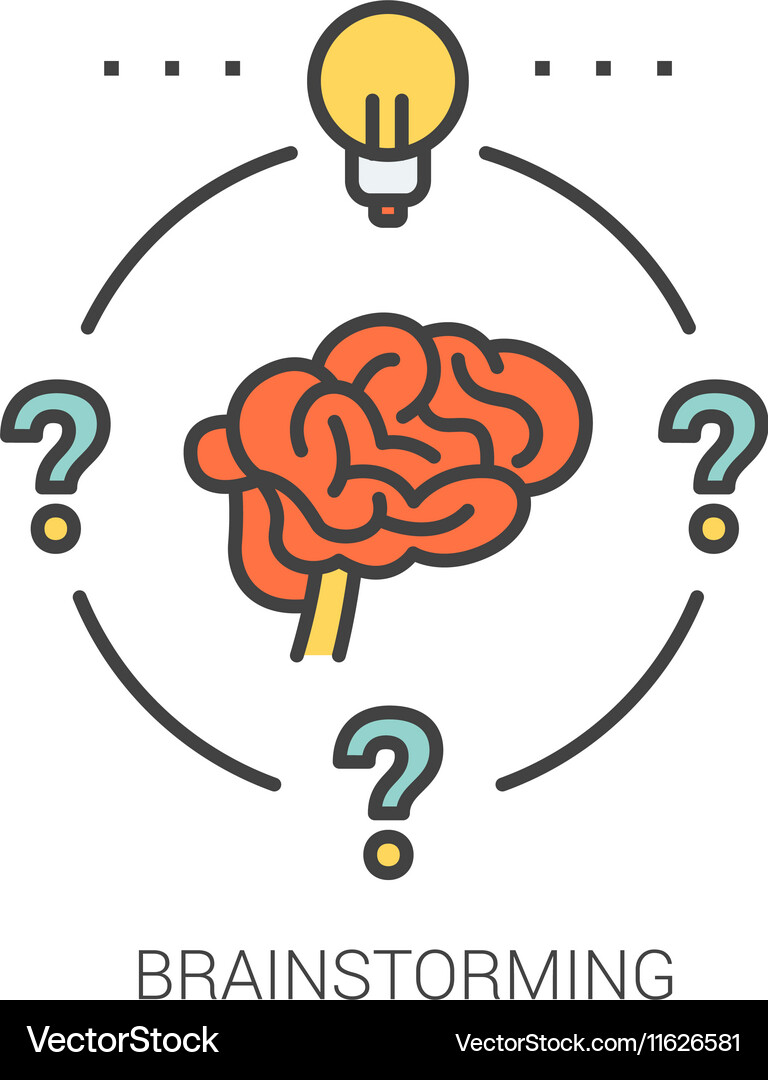Creative Brainstorm Icon Set – Royalty-Free Vector | VectorStock