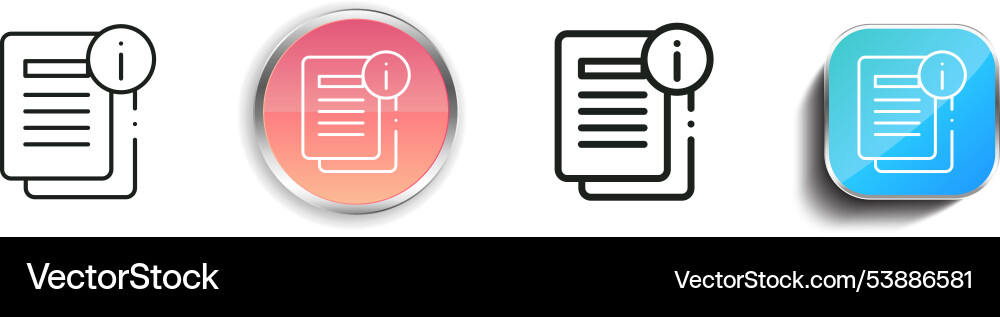 Datei-Symbol dünn linear regelmäßig und Schaltfläche Stil Datei-Symbol dünn linear regelmäßig und Schaltfläche Stil vektorbild