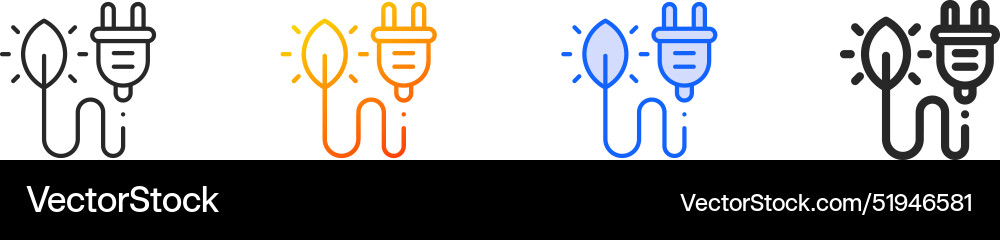 Ecology and environment iconthin linear gradient Vector Image