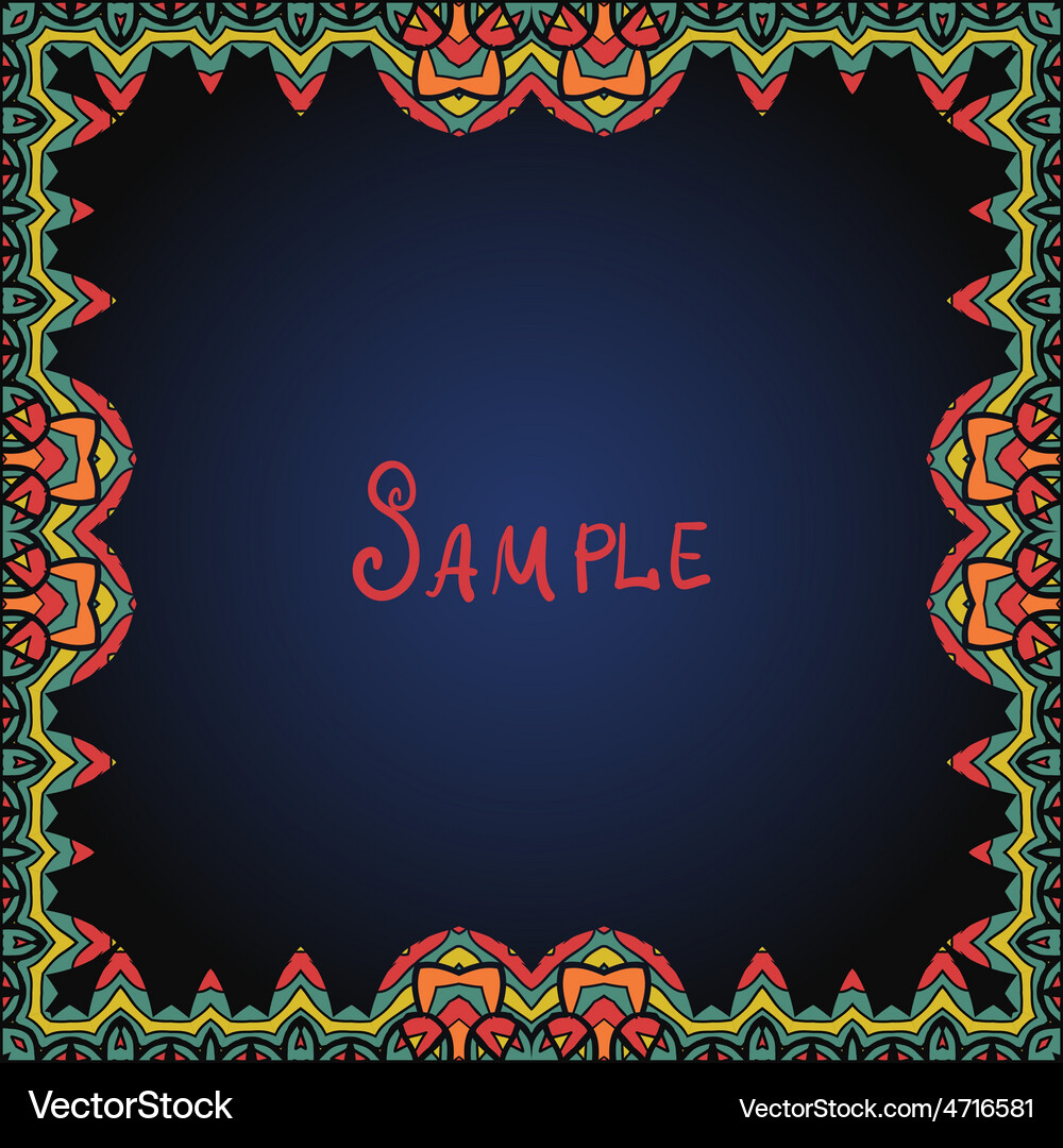 Frame border in red and green color Vector Image