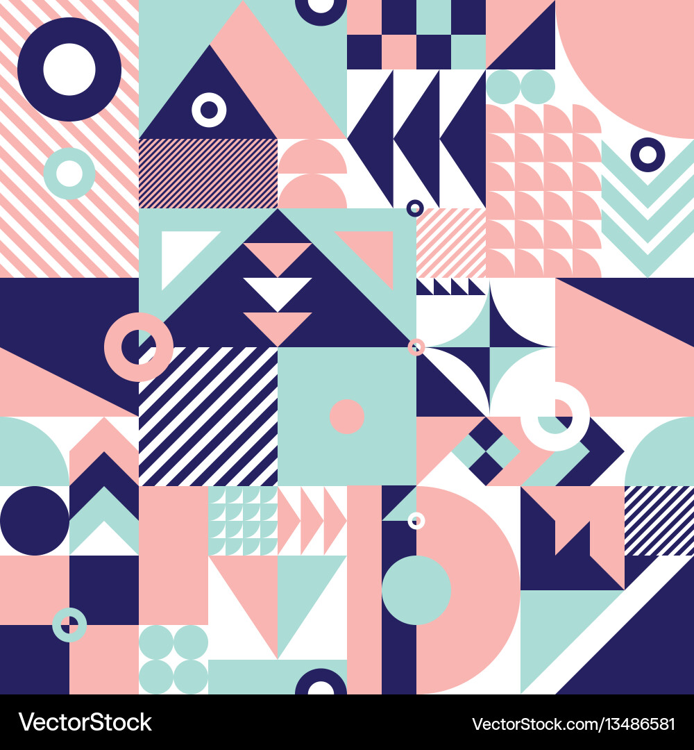 Geometric Mosaic Pattern vector image