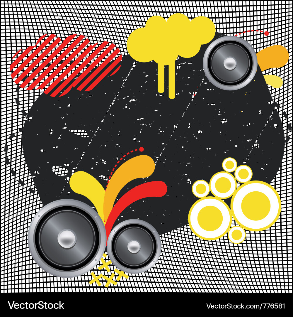 Grunge Music Background Vector Image