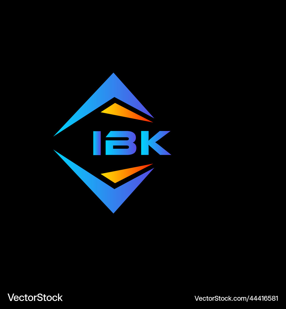 Ibk abstract technology logo design on black – Royalty-Free Vector |  VectorStock