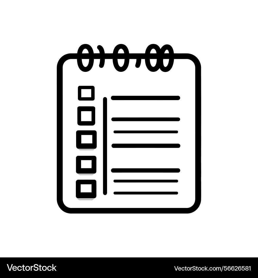Minimalistic todo list icon with checkboxes lines Minimalistic todo list icon with checkboxes lines vector image