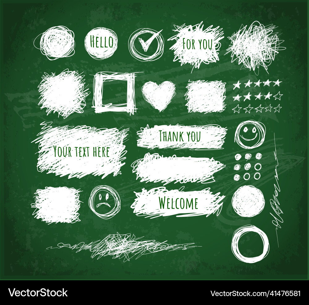 Scribble Elements - Blackboard Texture vector image
