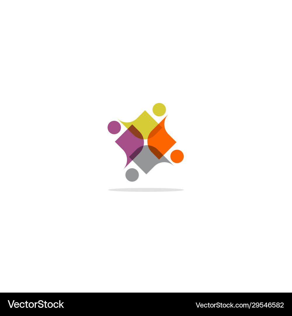 Abstract circle unity colorful logo Abstract circle unity colorful logo vector image