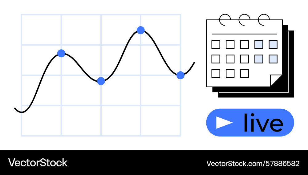 Analytics and scheduling with live dashboard Analytics and scheduling with live dashboard Vector Image