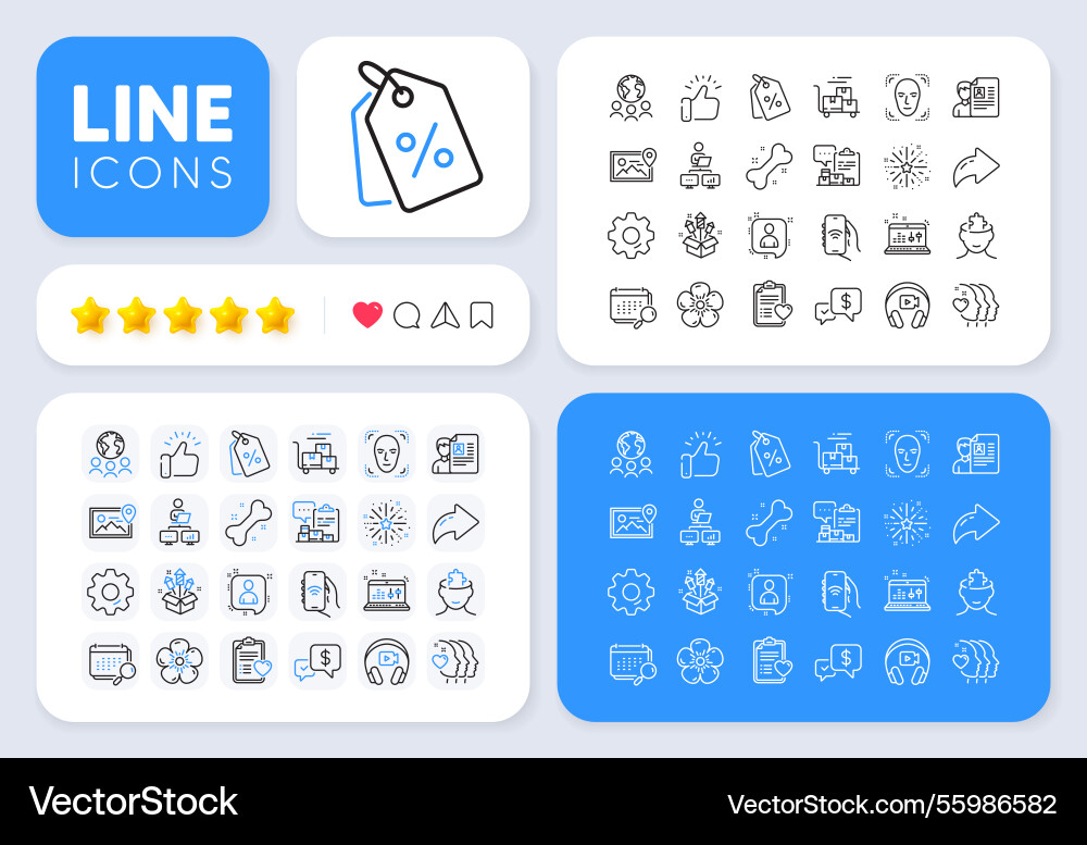 Calendar face detection and sound check line Calendar face detection and sound check line vector image
