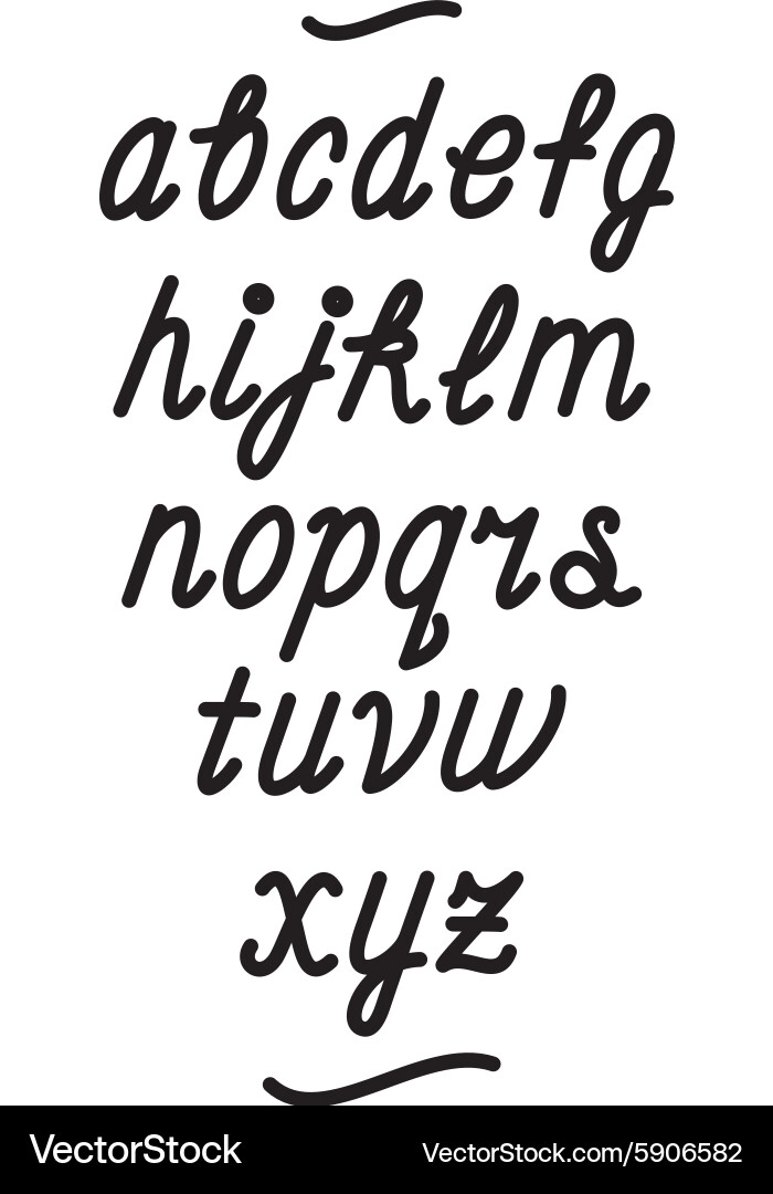 Elegant Calligraphic Script Font vector image